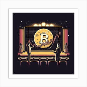 Bitcoin Movie Theater Art Print