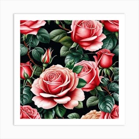 Roses Wallpaper 1 Art Print