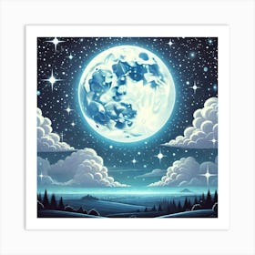 Full Moon In The Sky 12 Art Print