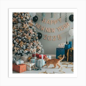 A Photo Of A Decorated Christmas Tree Wi 0dy9hfkztxyxgc7xzh58pq Qyfgbbnmr02nzsmm85wb0a Art Print