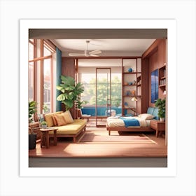 Bedroom Interior Design Art Print