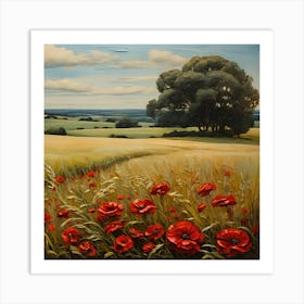 Poppies In The Field 1 Art Print