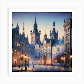 City At Night Art Print