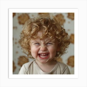 Little Boy With Curly Hair Art Print