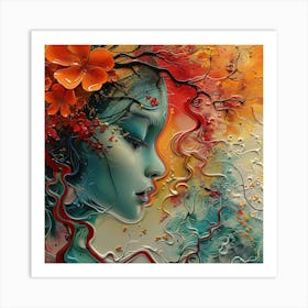 Abstract Of A Woman Art Print