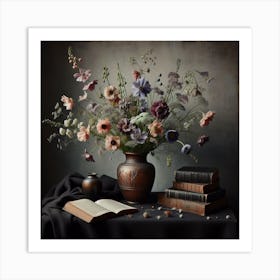 Golden Age Floral Still-life 2.0 Art Print