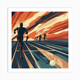 Runner'S Race 3 Art Print