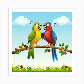 Parrots Art Print