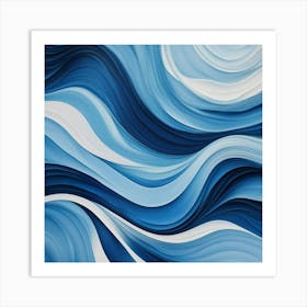 Blue Waves 6 Art Print