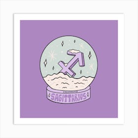 Sagittarius Snow Globe Art Print