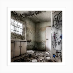 Abandoned Bathroom Art Print