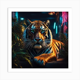 Neon Tiger Art Print