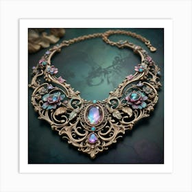 Gothic Necklace Art Print