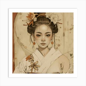 Creative Geisha Artwork 5 Art Print