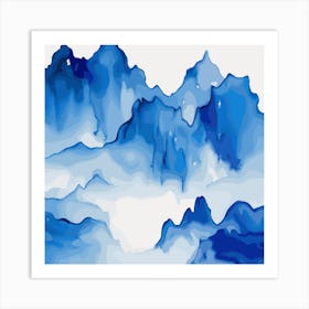 Watercolor Mountains 1 Art Print