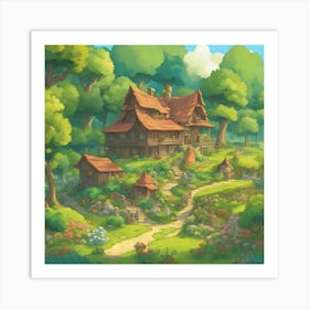 House In The Forest Art Print