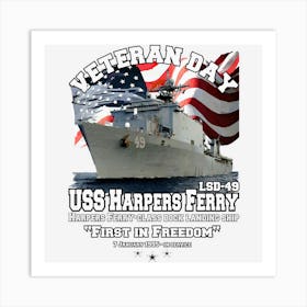 Uss Harpers Ferry (Lsd 49) Navy Ship Art Print