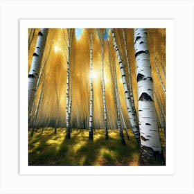 Birch Forest 30 Art Print