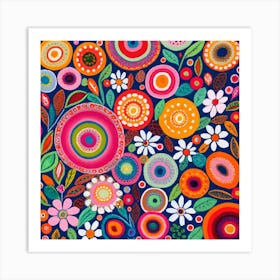 Colorful Flowers 3 Art Print