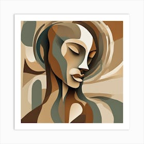 Abstract Of A Woman 3 Art Print