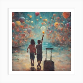 Balloons In The Sky Art Print