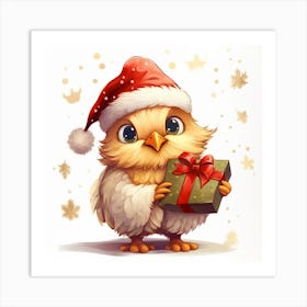 Christmas Chicken Art Print