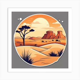 Desert Landscape 95 Art Print