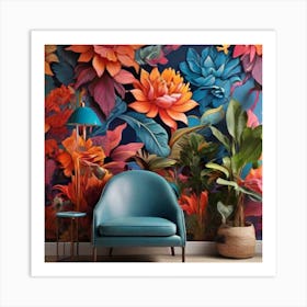 Flora Wall Mural Art Print