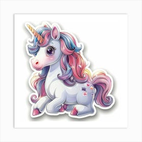 Unicorn Sticker 100 Art Print