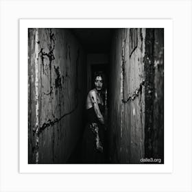 Hiding between the walls  Art Print