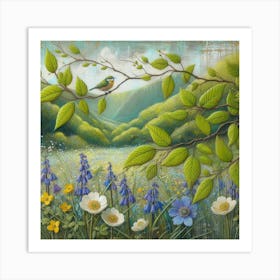 Bird In The Meadow 1 Art Print