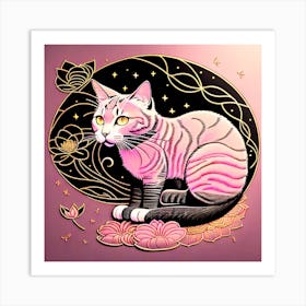 Boho Kitty Art Print