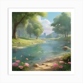 Landscape Painting Art Print