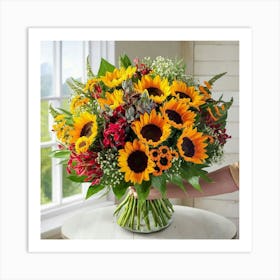 Sunflowers Bouquet 1 Art Print