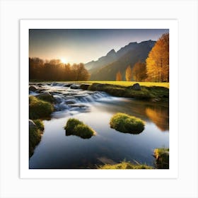 Sunrise In The Mountains 25 Art Print