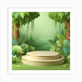 Stage In The Forest Art Print