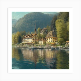 On Lake Attersee, Gustav Klimt 4 Art Print