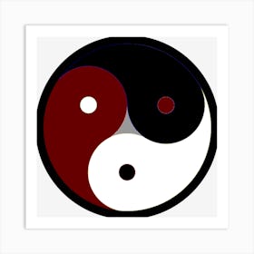 Yin And Yang Symbol Unique Yin Yang Sign Logo Art Print