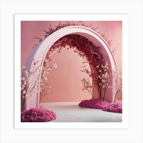 Pink Wedding Arch 4 Art Print