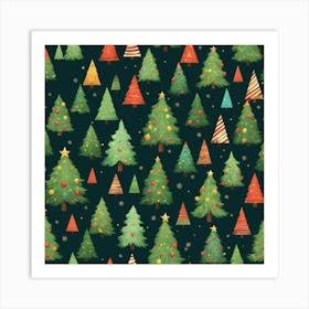 Christmas Trees Art Print