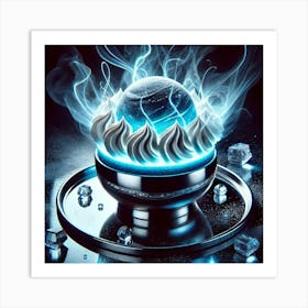 A Futuristic Dessert Called Ion Storm Soufflé, F Art Print