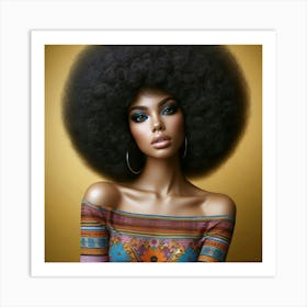 Afro Hair 1 Art Print