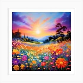 Floral meadow 1 Art Print