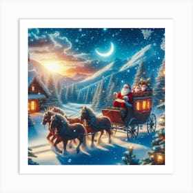 Christmas Sleigh Art Print