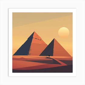 A Pyramids Of Giza Minimal Illustration 1719955350 1 Art Print