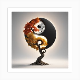 Yin Yang Tree 2 Art Print