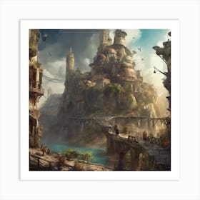 Fantasy City 41 Art Print