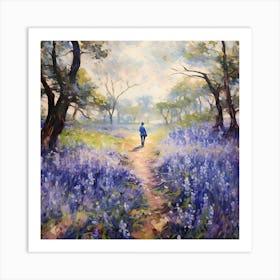 Textile Tranquility: Monet's Blossoming Dreams Art Print