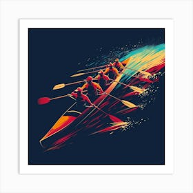 Canoe Race Art Print