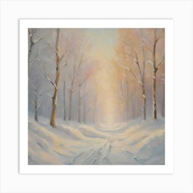 Snowy Road 1 Art Print